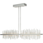 Gossamer Linear Stem Pendant - Vintage Platinum / Vintage Platinum