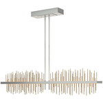 Gossamer Linear Stem Pendant - Vintage Platinum / Soft Gold