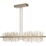 Gossamer Linear Stem Pendant - Soft Gold / Soft Gold