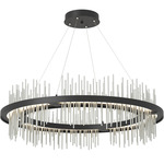 Gossamer Circular Pendant - Black / Vintage Platinum