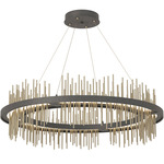 Gossamer Circular Pendant - Natural Iron / Soft Gold