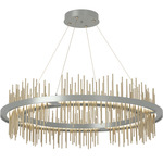 Gossamer Circular Pendant - Vintage Platinum / Soft Gold