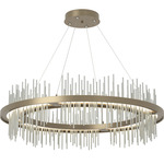Gossamer Circular Pendant - Soft Gold / Vintage Platinum