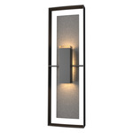 Shadow Box Tall Outdoor Wall Sconce - Coastal Black / Coastal Natural Iron