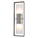 Shadow Box Tall Outdoor Wall Sconce - Coastal Natural Iron / Coastal Burnished Steel