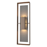 Shadow Box Tall Outdoor Wall Sconce - Coastal Bronze / Coastal Natural Iron