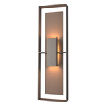 Shadow Box Tall Outdoor Wall Sconce - Coastal Dark Smoke / Coastal Bronze