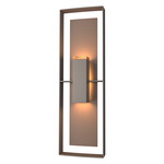 Shadow Box Tall Outdoor Wall Sconce - Coastal Dark Smoke / Coastal Bronze