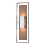 Shadow Box Tall Outdoor Wall Sconce - Coastal Burnished Steel / Coastal Bronze