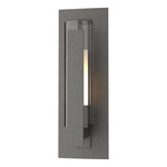 Vertical Bar Fluted Outdoor Wall Sconce - Coastal Natural Iron / Clear