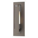 Vertical Bar Fluted Outdoor Wall Sconce - Coastal Dark Smoke / Clear