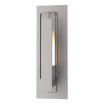 Vertical Bar Fluted Outdoor Wall Sconce - Coastal Burnished Steel / Clear