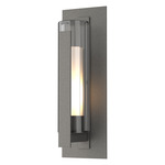 Vertical Bar Fluted Outdoor Wall Sconce - Coastal Natural Iron / Clear