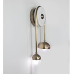 Meridian Wall Sconce - Aged Brass / White