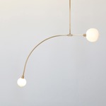 Balance 1.0 Pendant - Brushed Brass / Opaque White