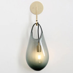 Hold 12 Wall Sconce - Brushed Brass / Transparent Smoke
