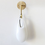 Hold 12 Wall Sconce - Brushed Brass / Opaque White