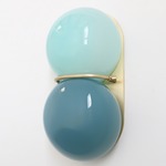 Twin 1.0 Wall Sconce - Brushed Brass / Blue Palette