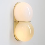 Twin 1.0 Wall Sconce - Brushed Brass / White Palette