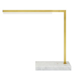 Klee Task Table Lamp - Natural Brass / White Marble