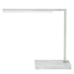 Klee Task Table Lamp - Polished Nickel / White Marble