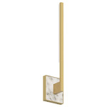 Klee Wall Sconce - Natural Brass / White Marble