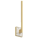 Klee Wall Sconce 120V - Natural Brass / White Marble