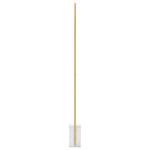 Klee Floor Lamp - Natural Brass / White Marble