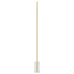 Klee Floor Lamp - Natural Brass / White Marble
