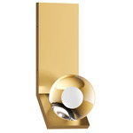 Mina Wall Sconce - Natural Brass / Clear