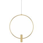 Layla Mini Monorail Pendant - Natural Brass