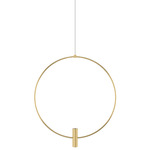 Layla Mini Monorail Pendant - Natural Brass