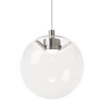 Palona Mini Monorail Pendant - Satin Nickel / Clear