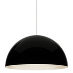 Powell Street Mini Freejack Pendant - Satin Nickel / Gloss Black / White