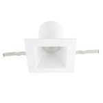 Blaze 6IN Square Downlight Trim / New Construction Housing - White / Frosted