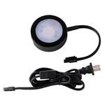 Puck 1-Light 120V with Power Cord - Black / White Acrylic