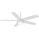 Airetor Ceiling Fan with Light - Flat White / Flat White / Frosted White