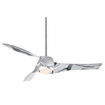 Artemis Smart Fan with Light - Liquid Nickel / Etched Opal