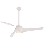 Artemis Smart Fan with Light - White / Etched Opal