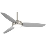 Concept Smart Fan with Light - Brushed Nickel WET / Silver / Etched Opal