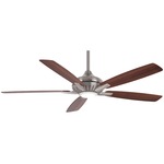 Dyno XL Smart Ceiling Fan with Light - Brushed Nickel / Medium Maple-Dark Walnut / White