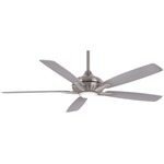 Dyno XL Smart Ceiling Fan with Light - Brushed Nickel / Silver / White