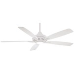Dyno XL Smart Ceiling Fan with Light - White / White / White
