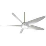 Ellipse Smart Fan with Light - Brushed Nickel / Silver / White