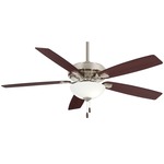 Watt Ceiling Fan - Polished Nickel / Dark Maple