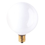 G16.5 Candelabra Base Globe 25W 120V 40-PACK - White