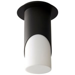 Ellipse Ceiling Flush Mount - Black / Matte White Acrylic