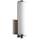 Tempus Wall Sconce - Satin Nickel / Matte White