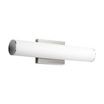 Fugit Bathroom Vanity Light - Polished Nickel / Matte White Acrylic