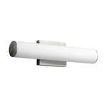 Fugit Bathroom Vanity Light - Satin Nickel / Matte White Acrylic